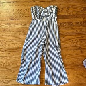 Forever 21 Women’s Striped Strapless Jumpsuit